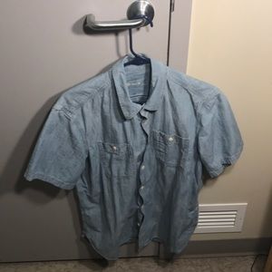 Gap T-shirt light blue button up T, medium